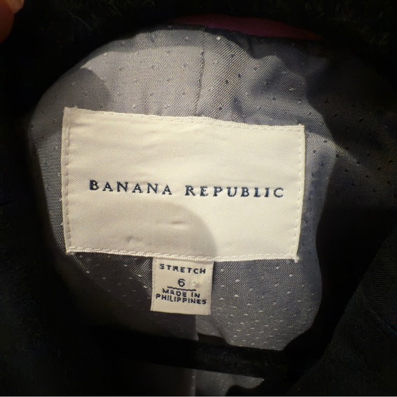 Banana Republic Black Blazer Jacket Long Sleeve Women Size 6 Career Academia - Picture 6 of 11